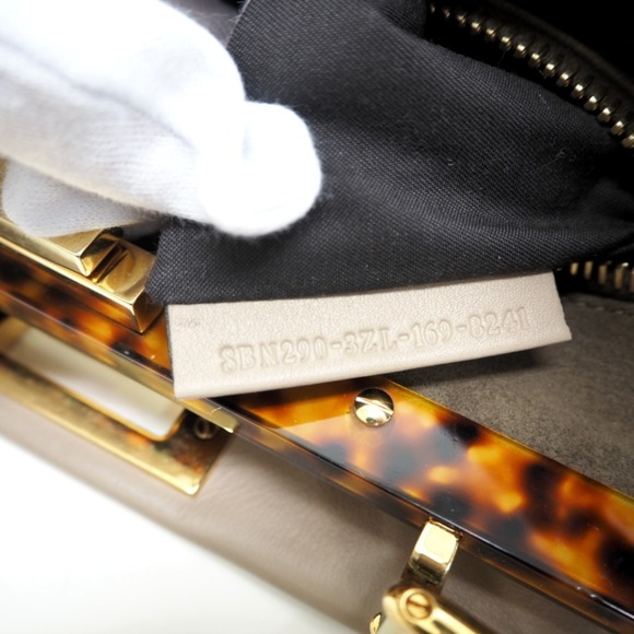 FENDI Peekaboo Regular 2WAY Handbag Beige Ladies - Picture 15 of 16